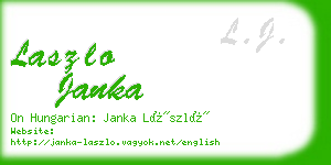 laszlo janka business card